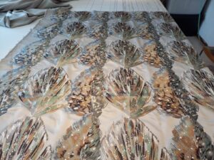 Cutting gorgeous fabric for scatters