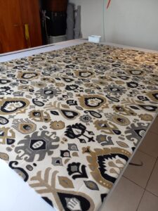 roman blinds ready for inserting dowels